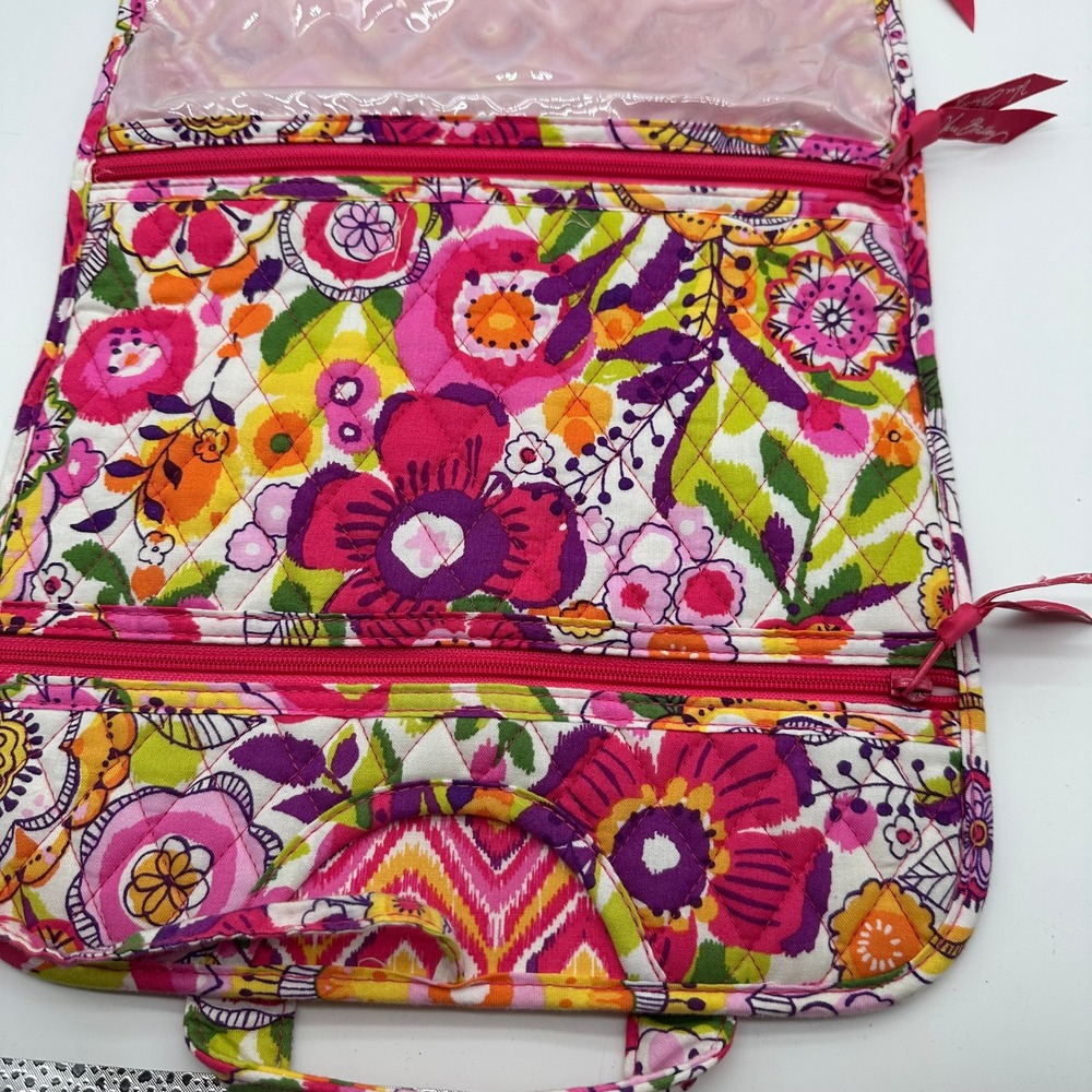 New Vera Bradley Clementine Hanging Travel Organizer Quilted Floral Toiletry Bag - Picture 4 of 8